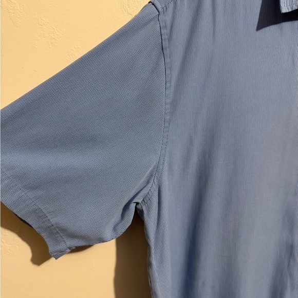 Breakwater Men's Shirt Sz Large SS Blue Button Up 80% Modal Rayon 20% Polyester - Picture 7 of 11